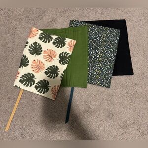 Set of Two Fabric Book Covers